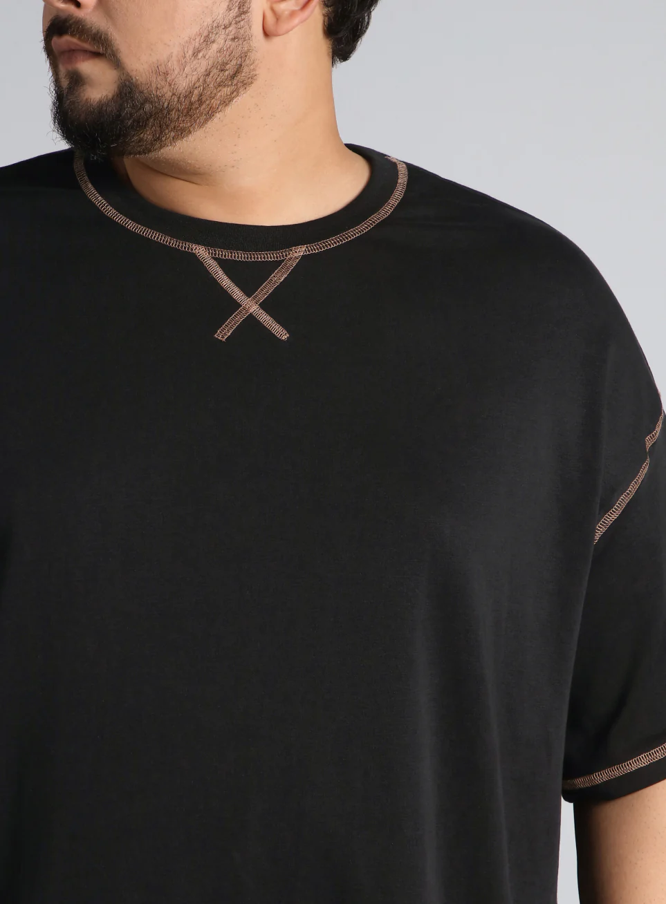 Men's Black Play Day Plus Size Oversized fit T-shirt - Image 7