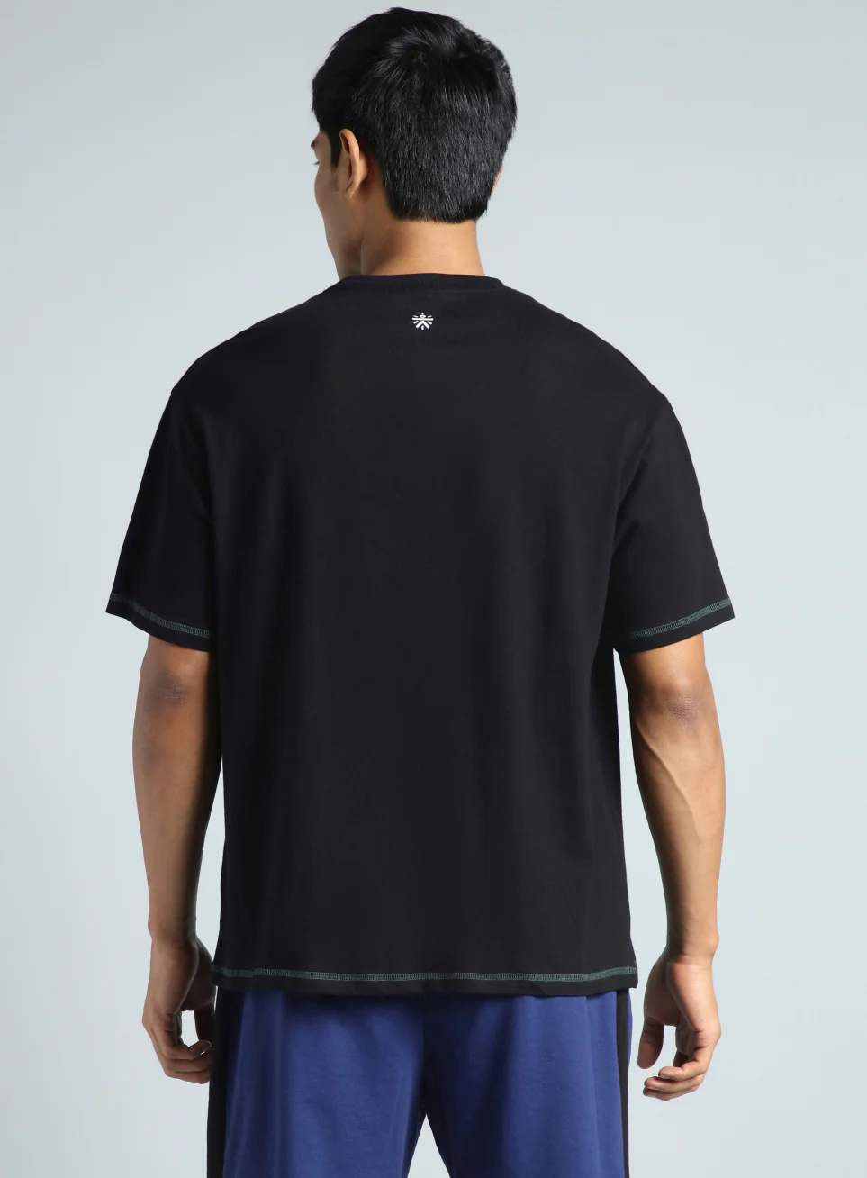 Men's Black Play On Relaxed fit Graphic T-shirt - Image 6