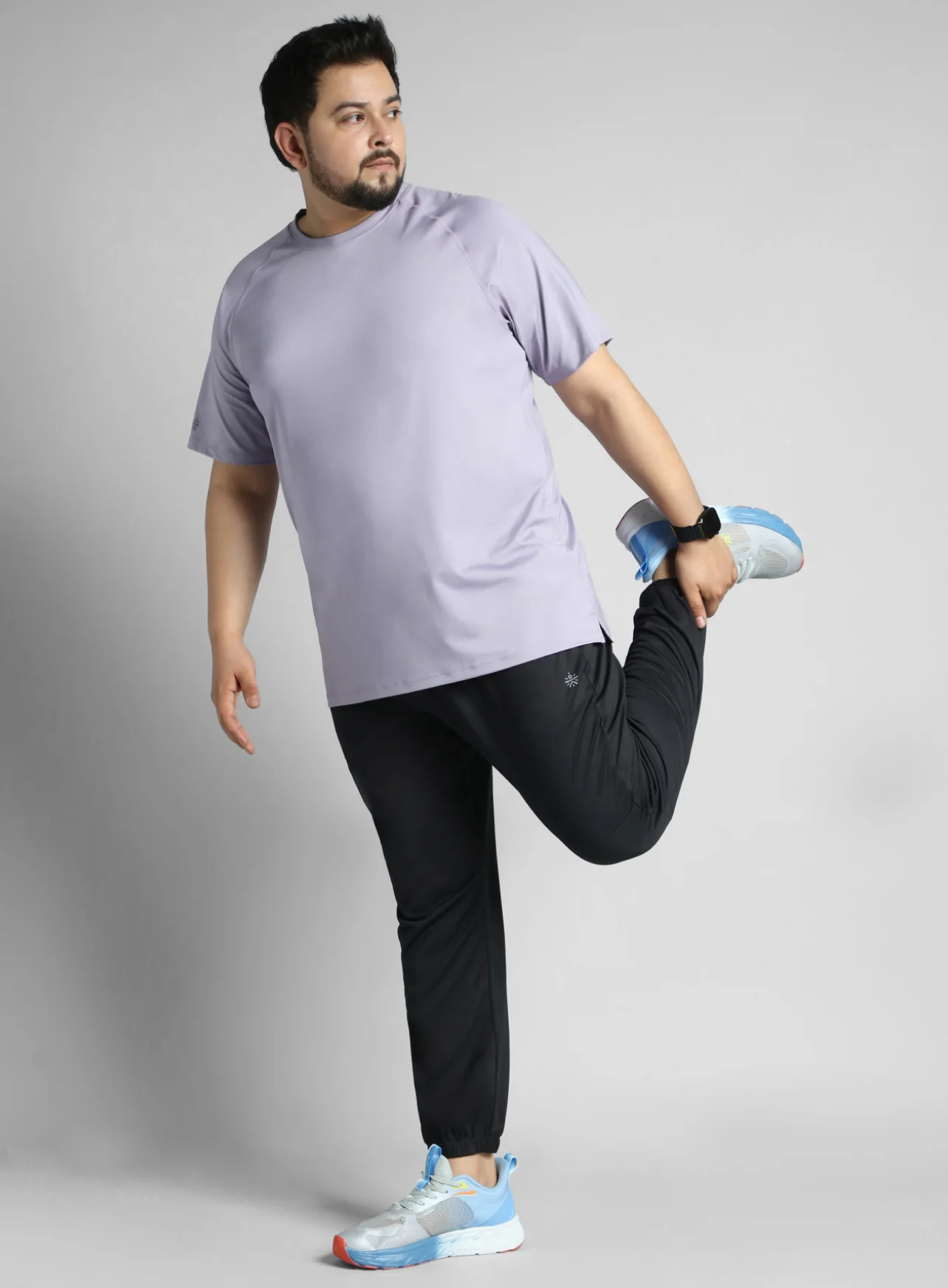 Men's Black Plus Size Night Joggers - Image 2