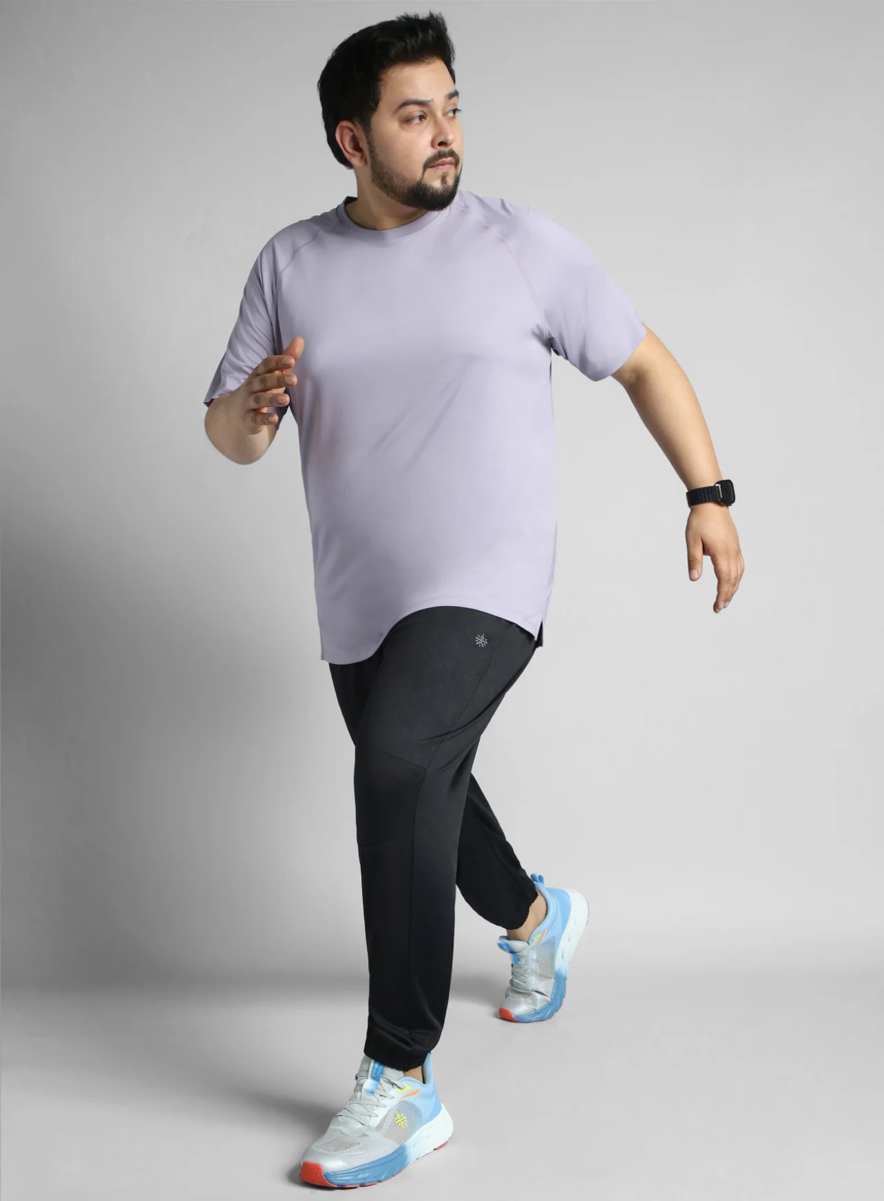 Men's Black Plus Size Night Joggers - Image 3
