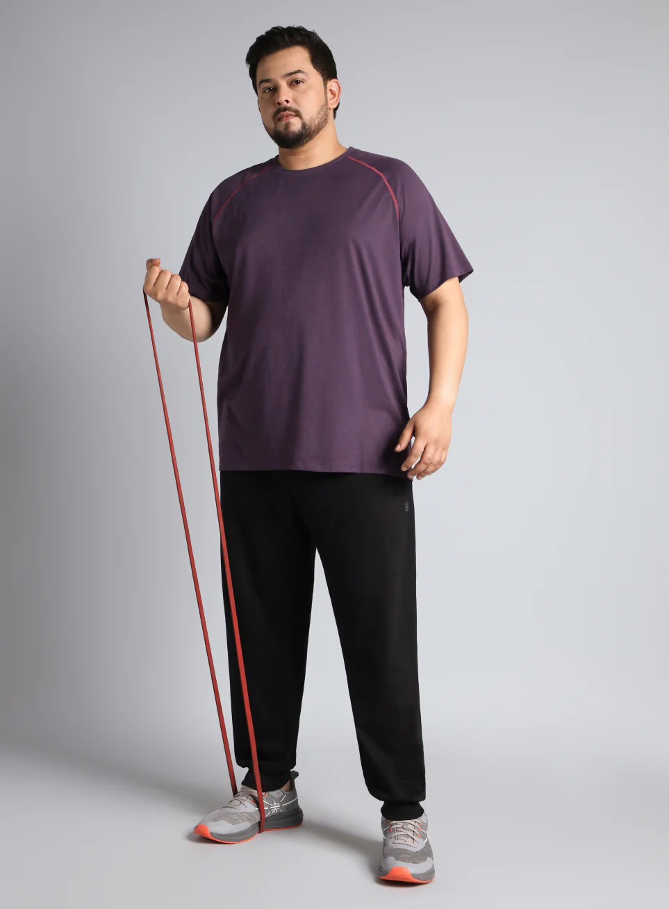 Men's Black Plus Size Training Essential Joggers - Image 3