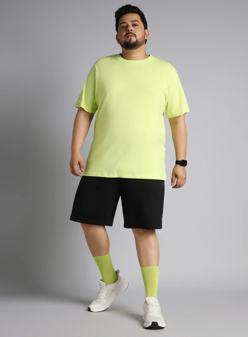 Men's Black Plus Size Training Essential Shorts - Image 3