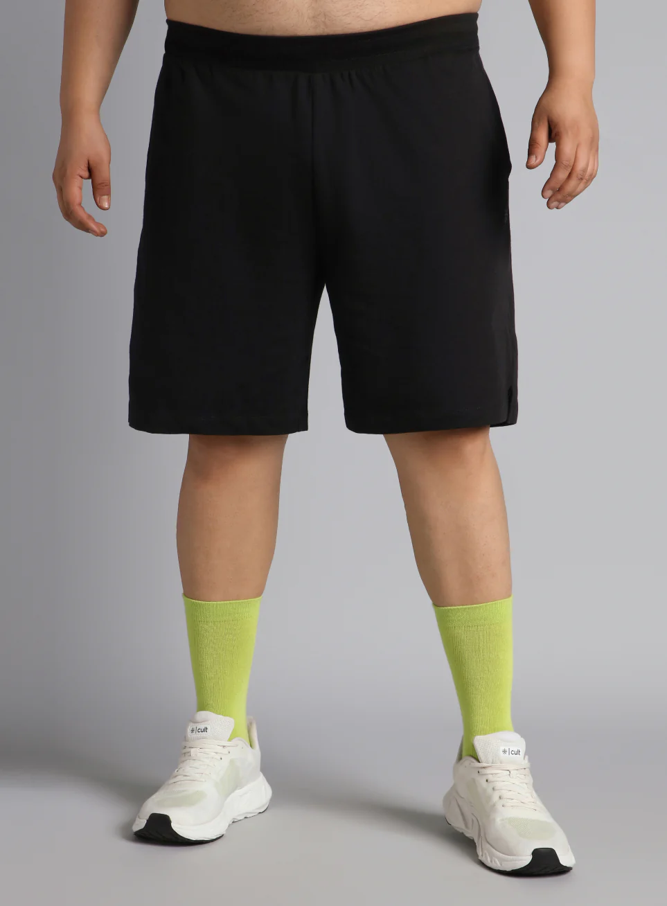 Men's Black Plus Size Training Essential Shorts - Image 4