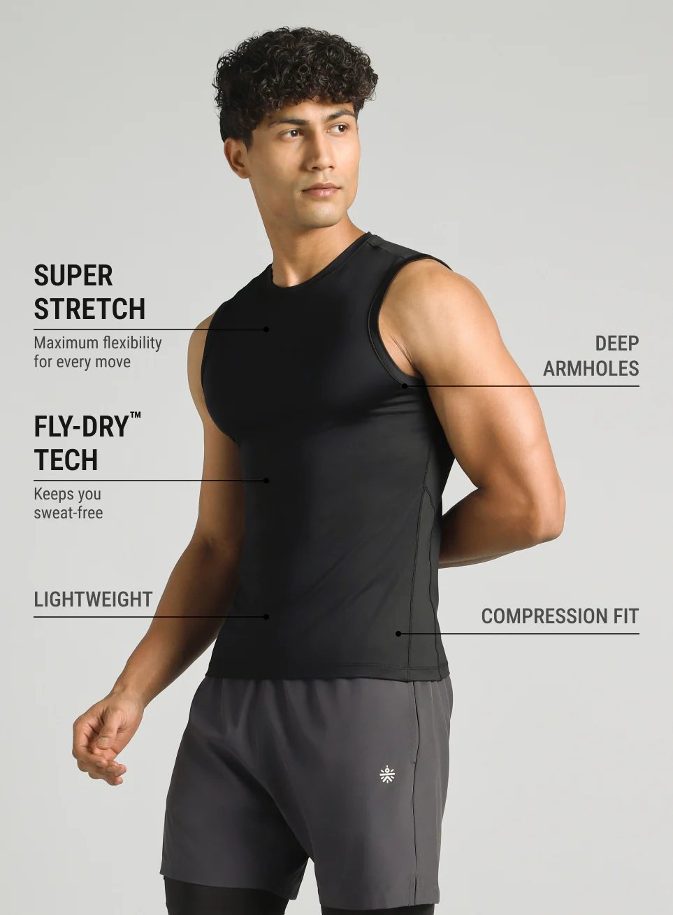 Men's Black Power Lifter Compression T-shirt - Image 5
