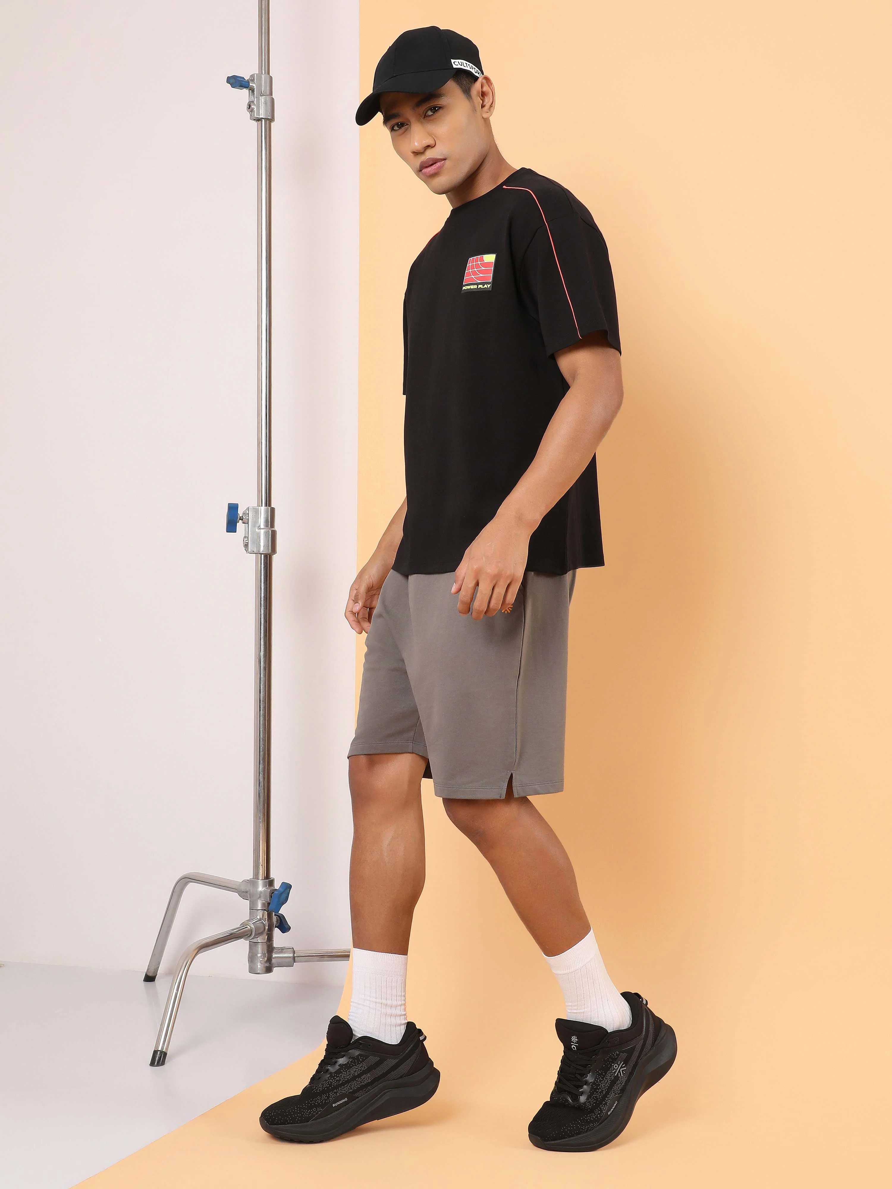 Men's Black Power Play Relaxed fit T-shirt - Image 3