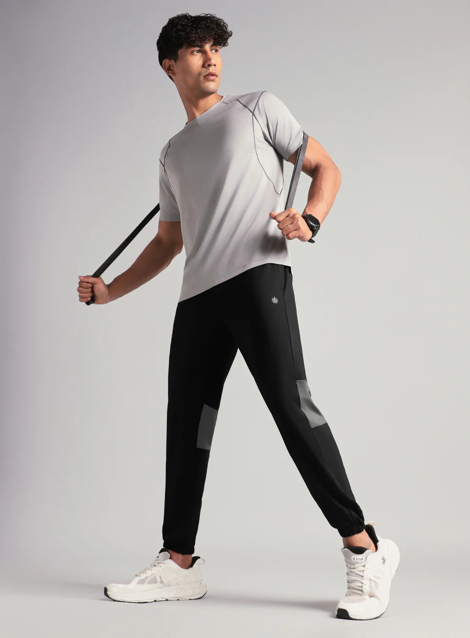 Men's Black Power Pop Active Joggers - Image 3