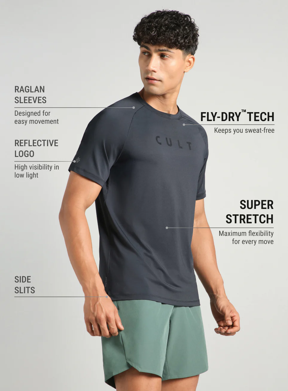 Men's Black Pro Run Athlete T-shirt - Image 5