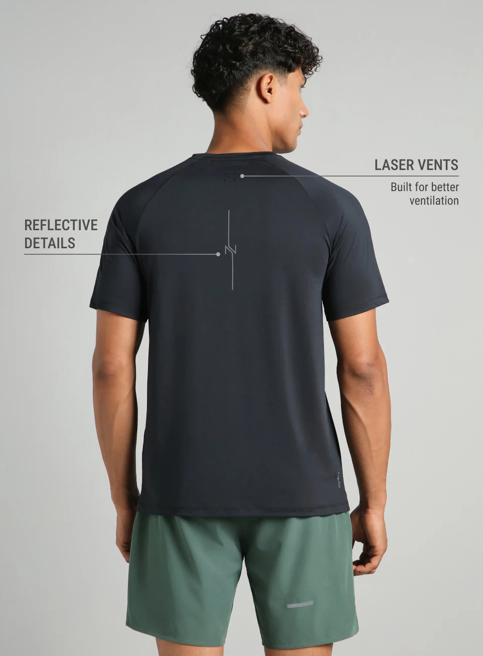 Men's Black Pro Run Athlete T-shirt - Image 6