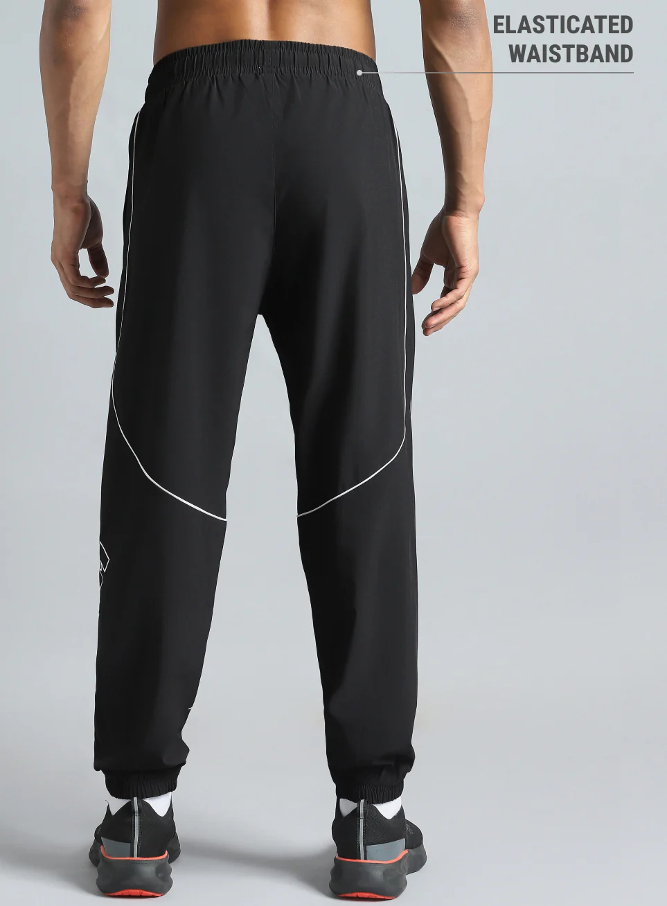 Men's Black Rhythm Print Joggers - Image 6
