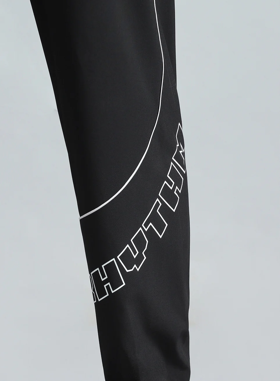 Men's Black Rhythm Print Joggers - Image 8