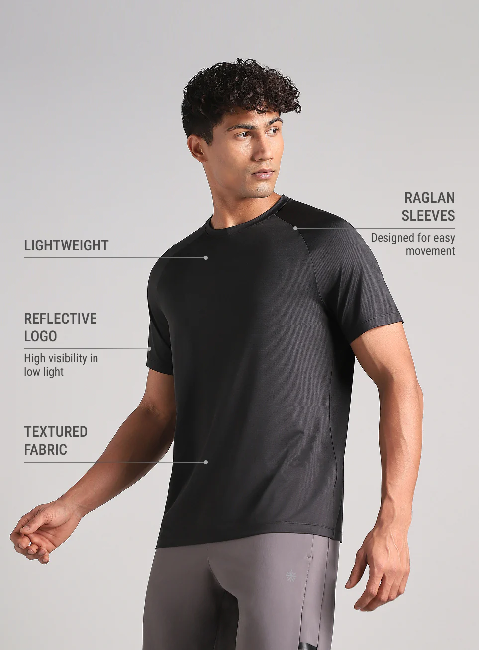 Men's Black Run Forward T-Shirt - Image 5