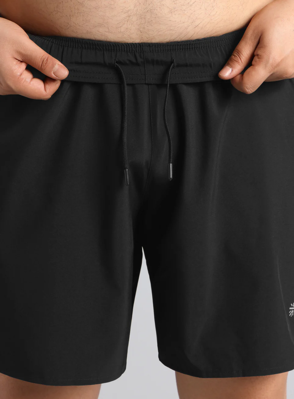 Men's Black Runner's Essential Plus Size Shorts - Image 10