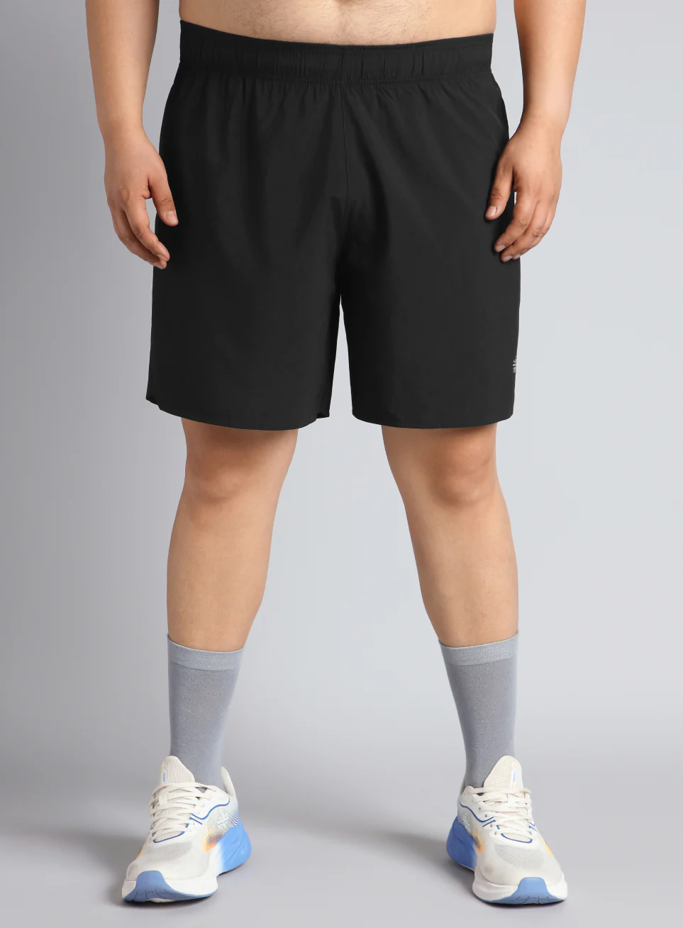 Men's Black Runner's Essential Plus Size Shorts - Image 4