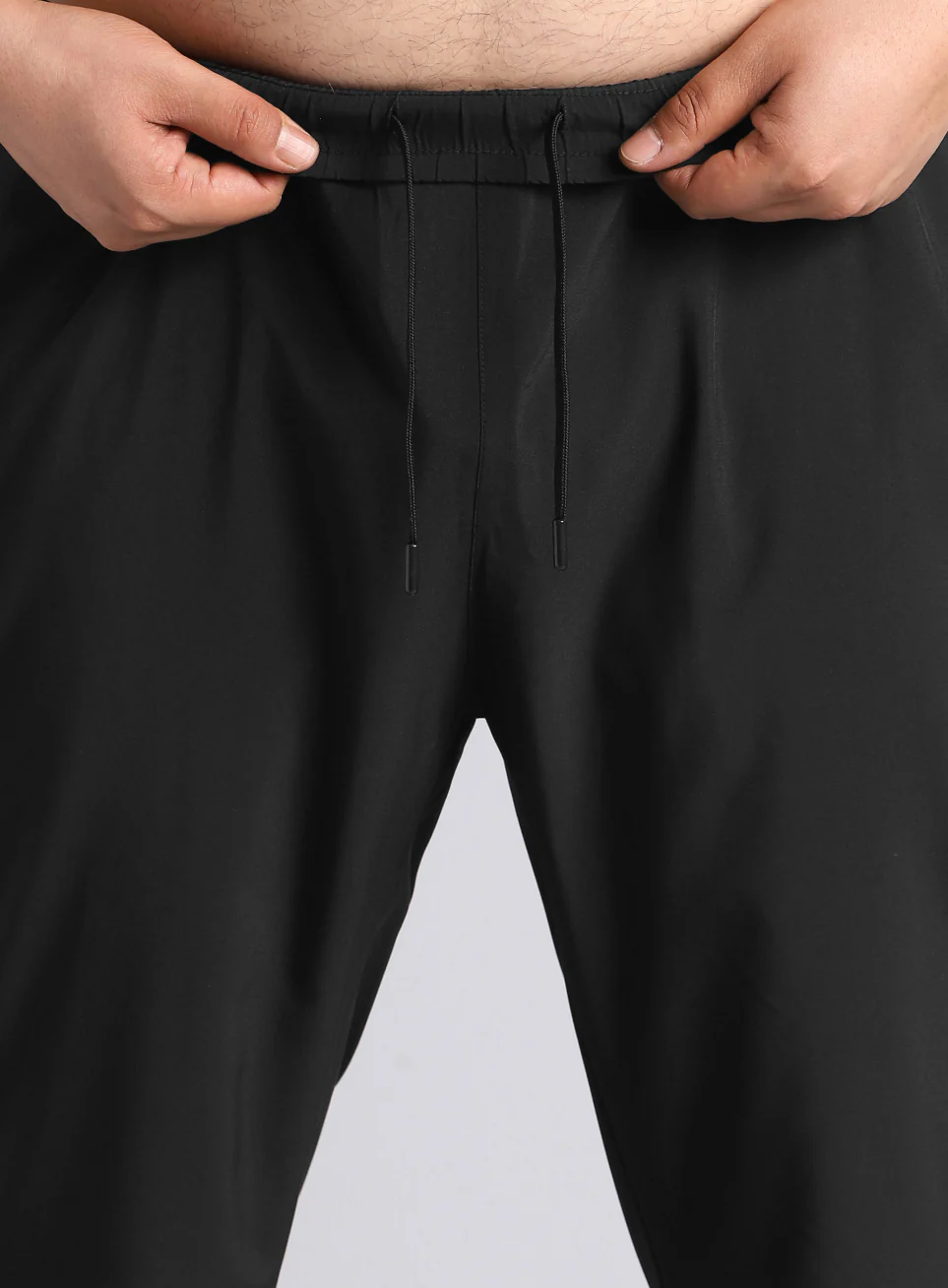 Men's Black Runner's Essential Plus Size Trackpants - Image 10