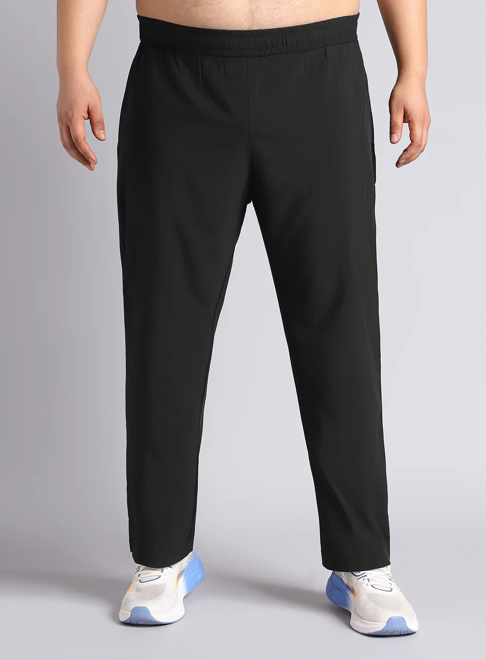 Men's Black Runner's Essential Plus Size Trackpants - Image 4