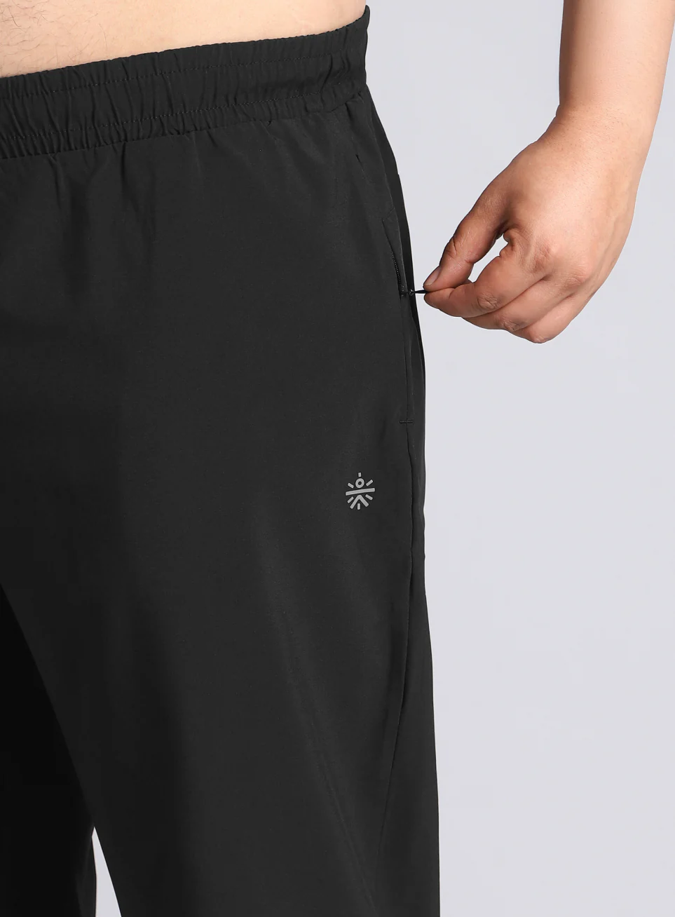 Men's Black Runner's Essential Plus Size Trackpants - Image 7