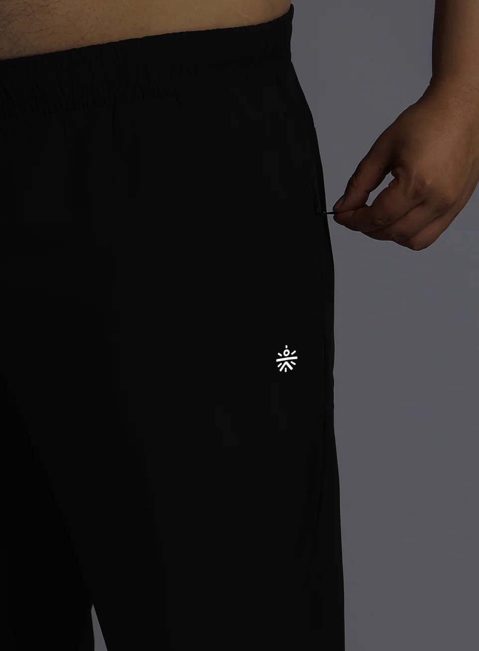 Men's Black Runner's Essential Plus Size Trackpants - Image 8