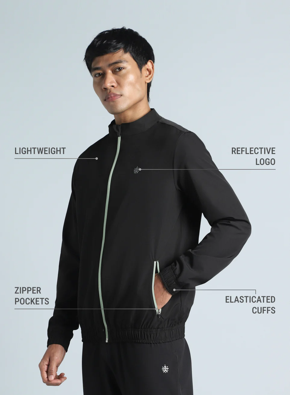 Men's Black Runner's Favourite Lightweight Jacket - Image 5