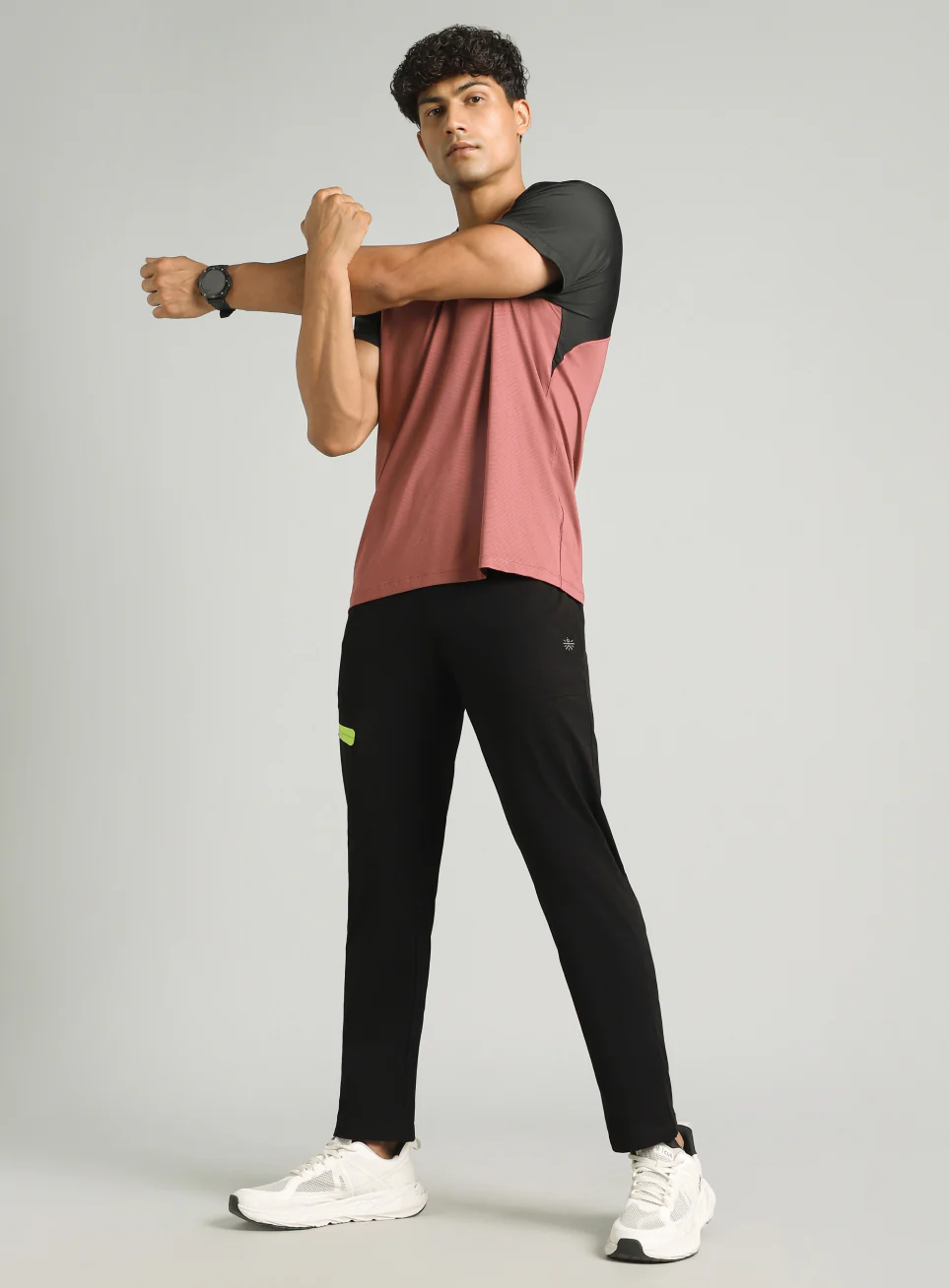 Men's Black Runner's Flex Trackpants - Image 2