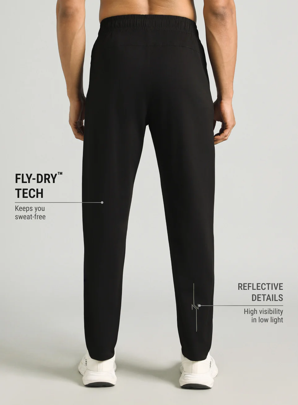 Men's Black Runner's Flex Trackpants - Image 6