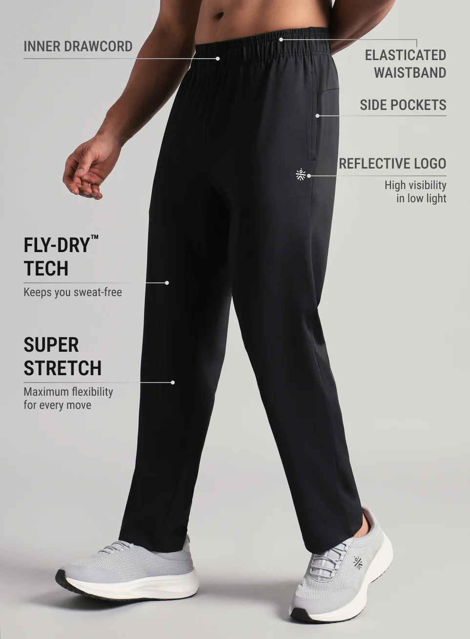 Men's Black Runner's In Motion Graphic Trackpant - Image 5