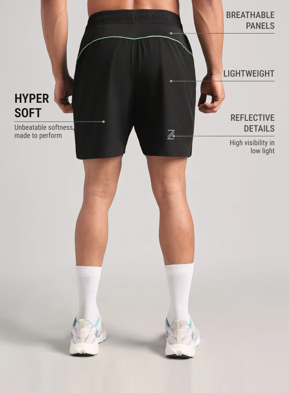 Men's Black Runner's Sprint Shorts - Image 6