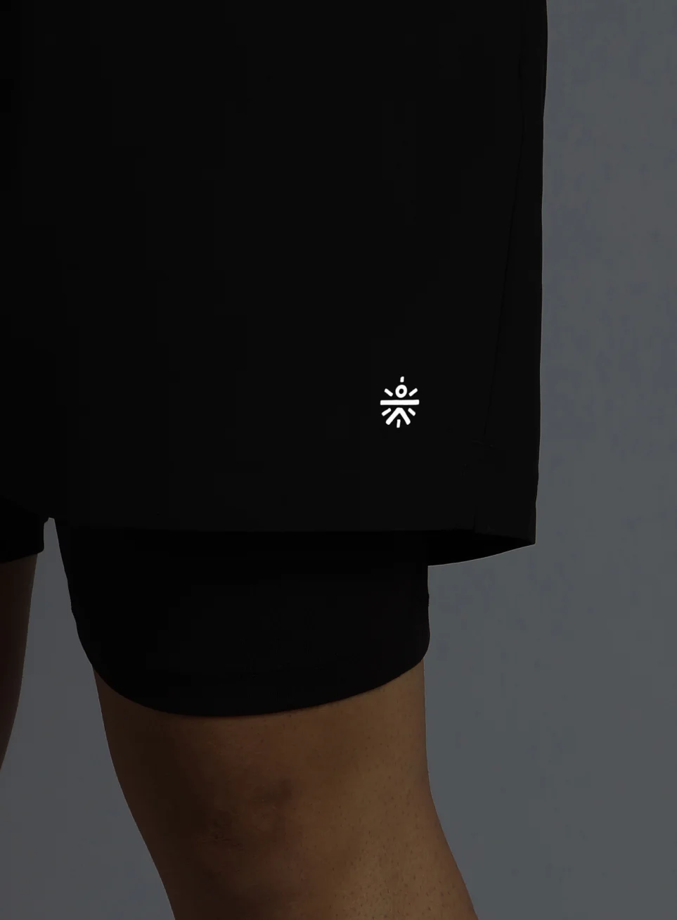 Men's Black Running Plus Size In-Built Shorts - Image 10