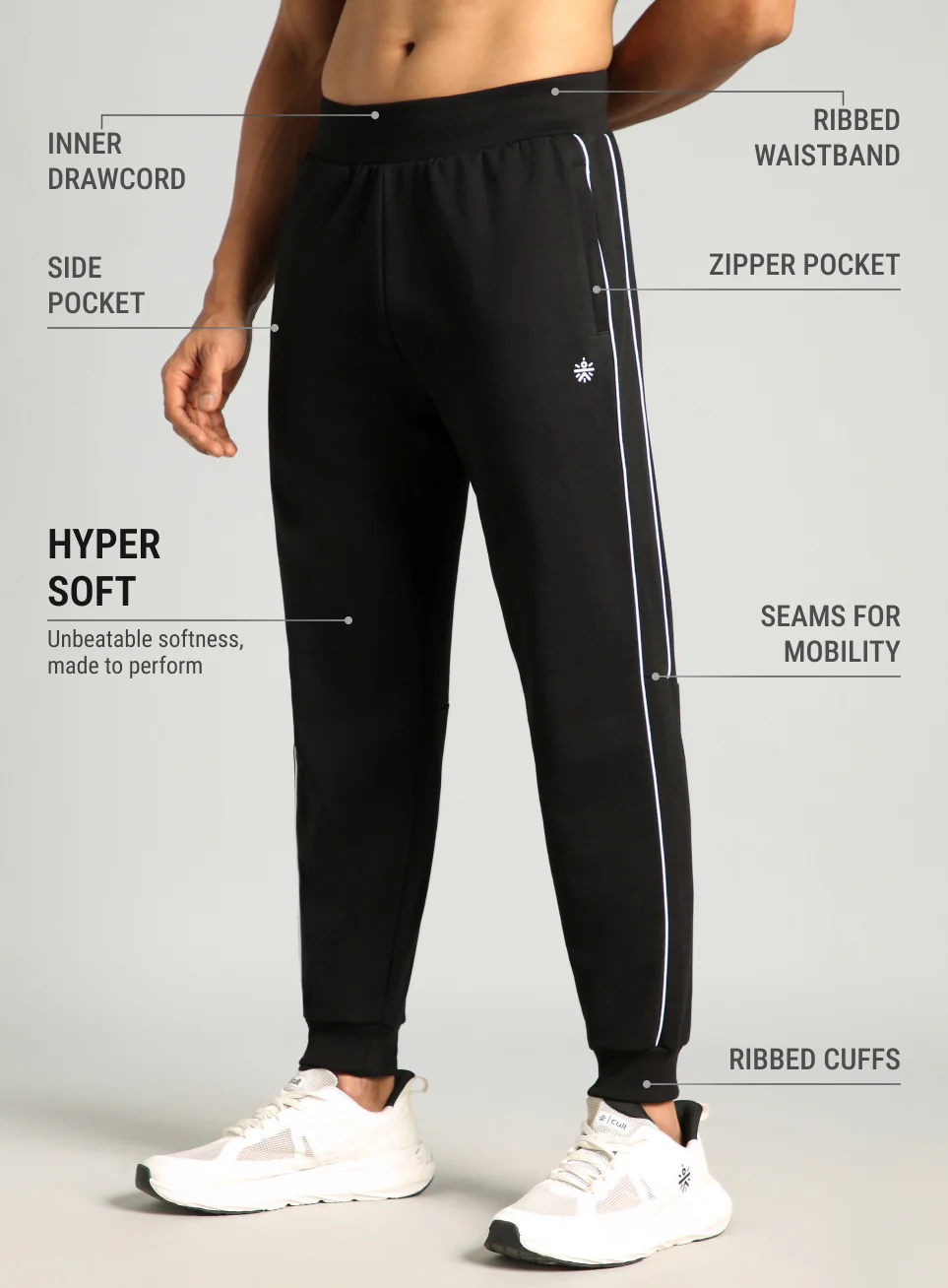 Men's Black Sculpt Training Joggers - Image 5