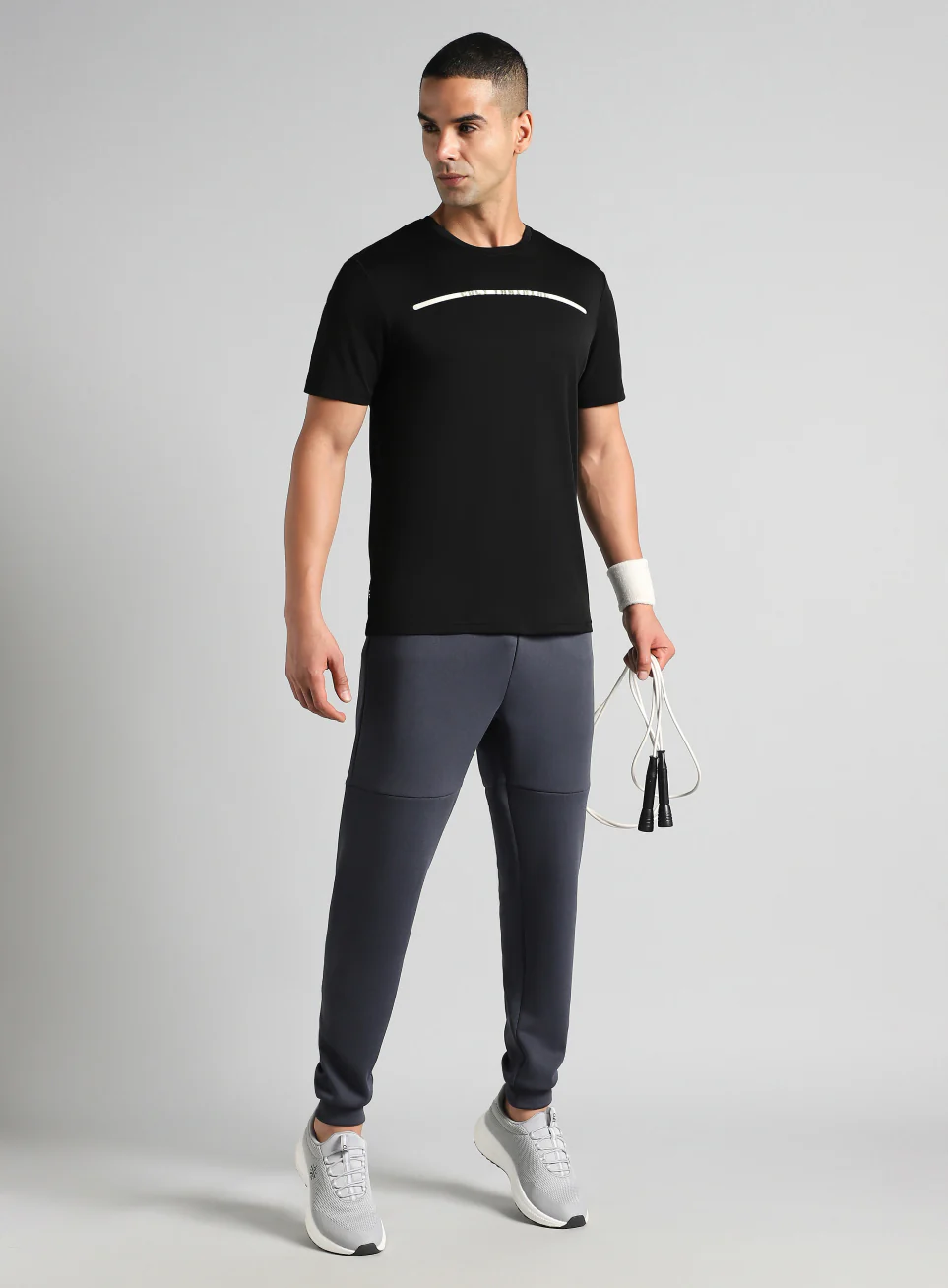 Men's Black Sculpted Print Training T-shirt - Image 3