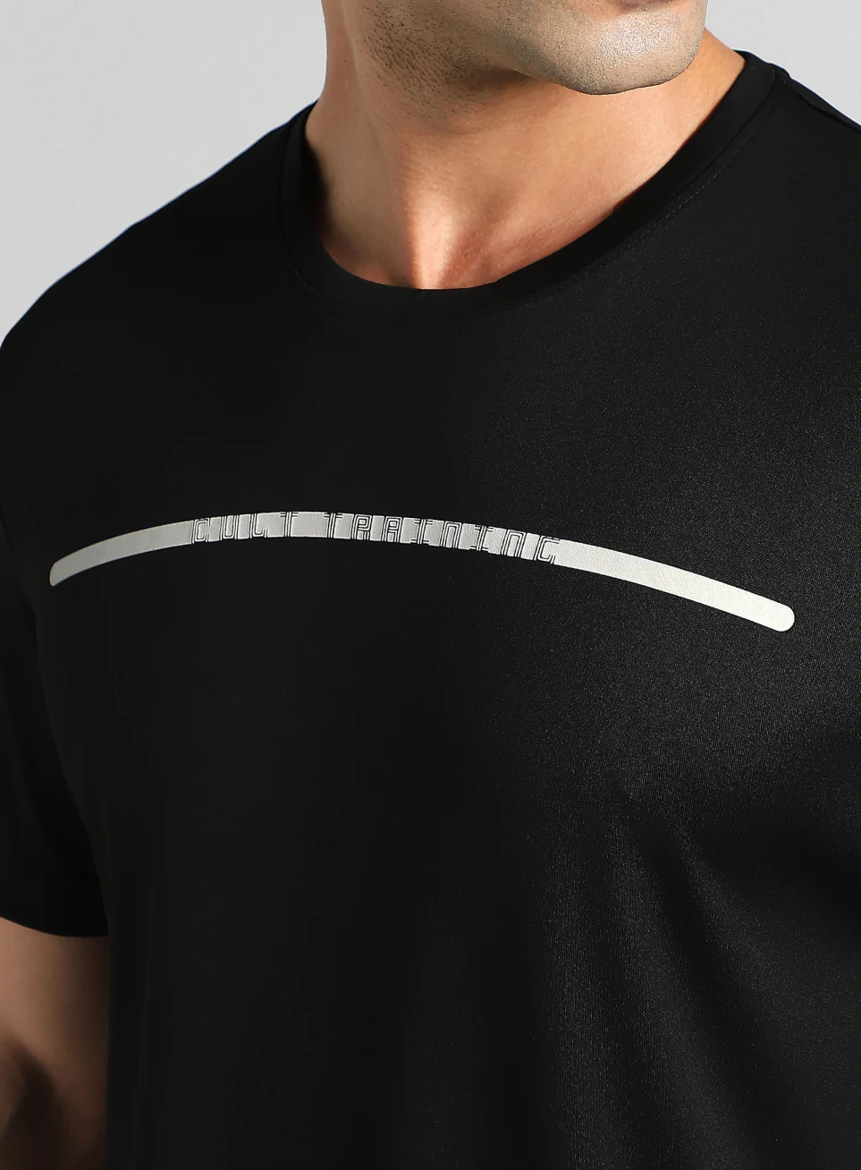Men's Black Sculpted Print Training T-shirt - Image 7