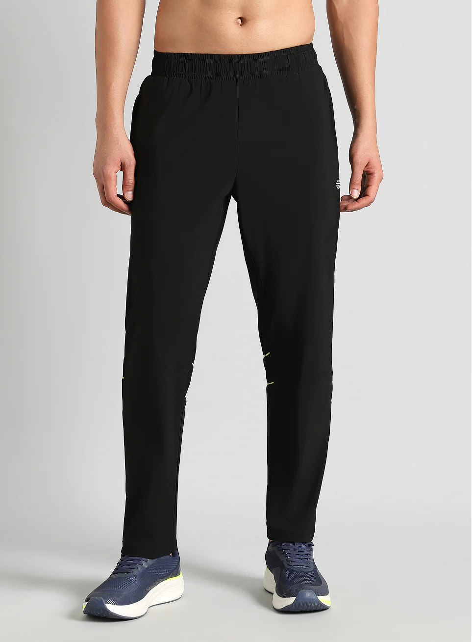 Men's Black Self Stripe Tech Training Trackpants - Image 4