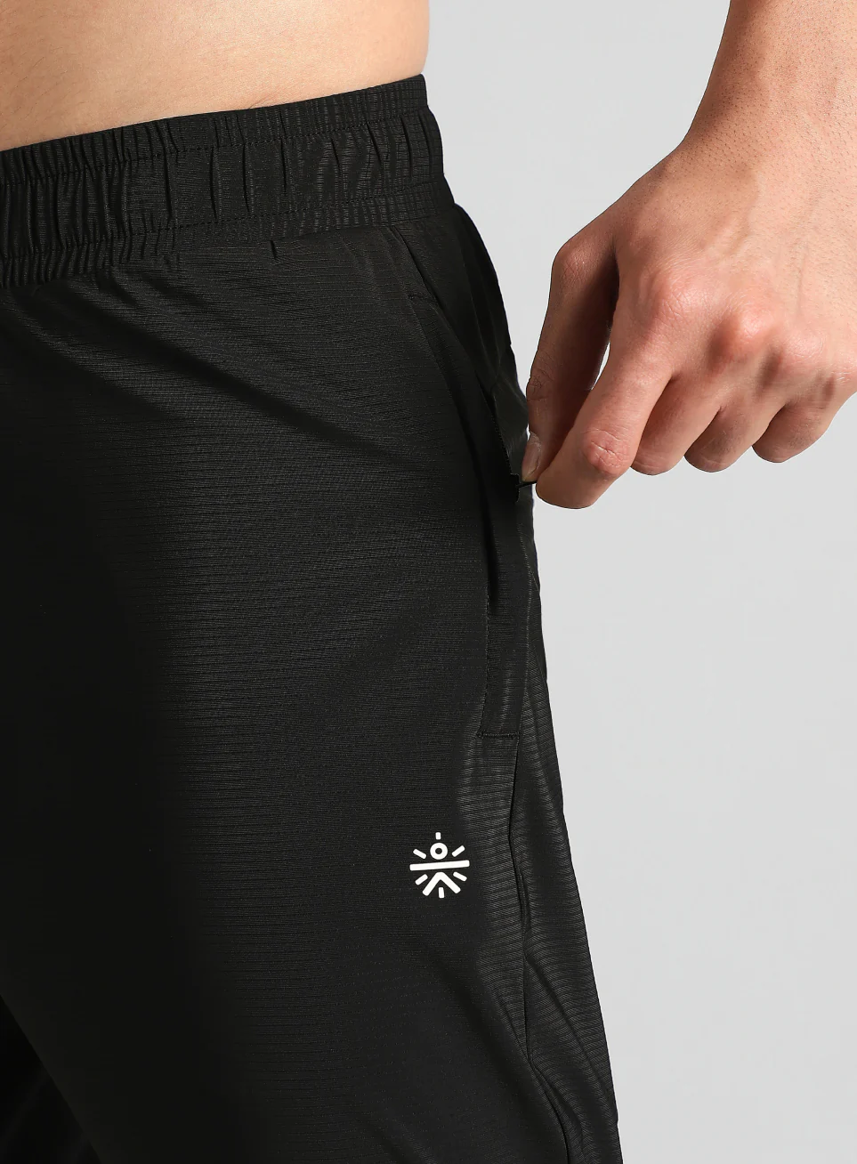 Men's Black Self Stripe Tech Training Trackpants - Image 7