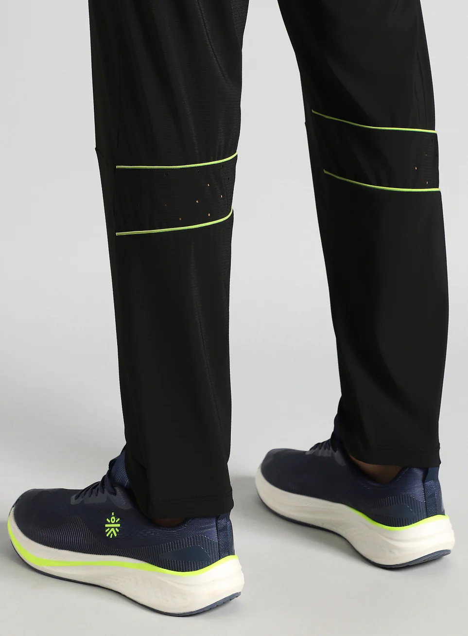 Men's Black Self Stripe Tech Training Trackpants - Image 9