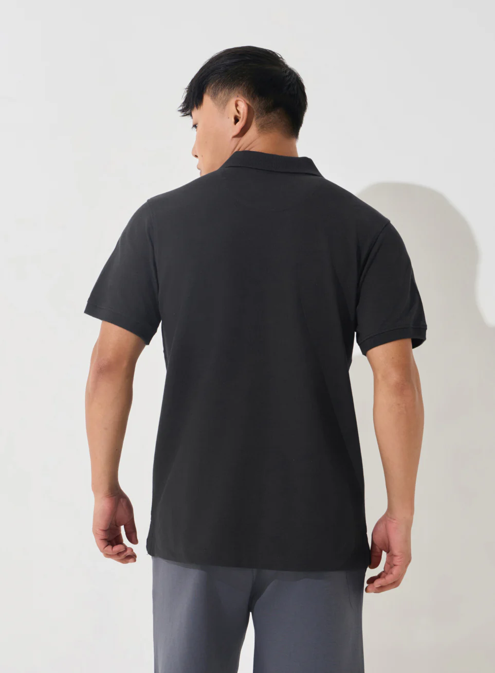 Men's Black Soft Form Classic Polo T-shirt - Image 6