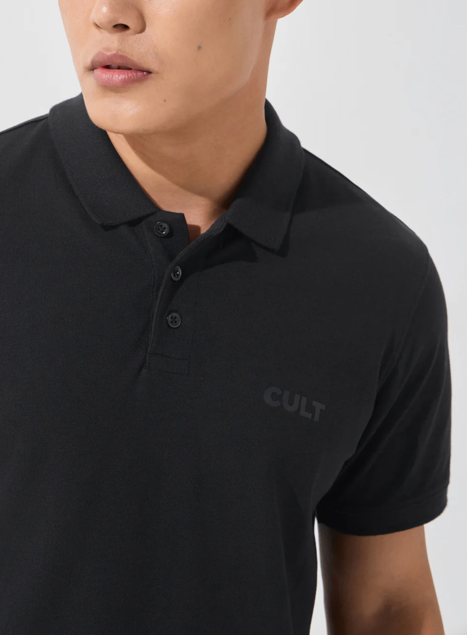 Men's Black Soft Form Classic Polo T-shirt - Image 7