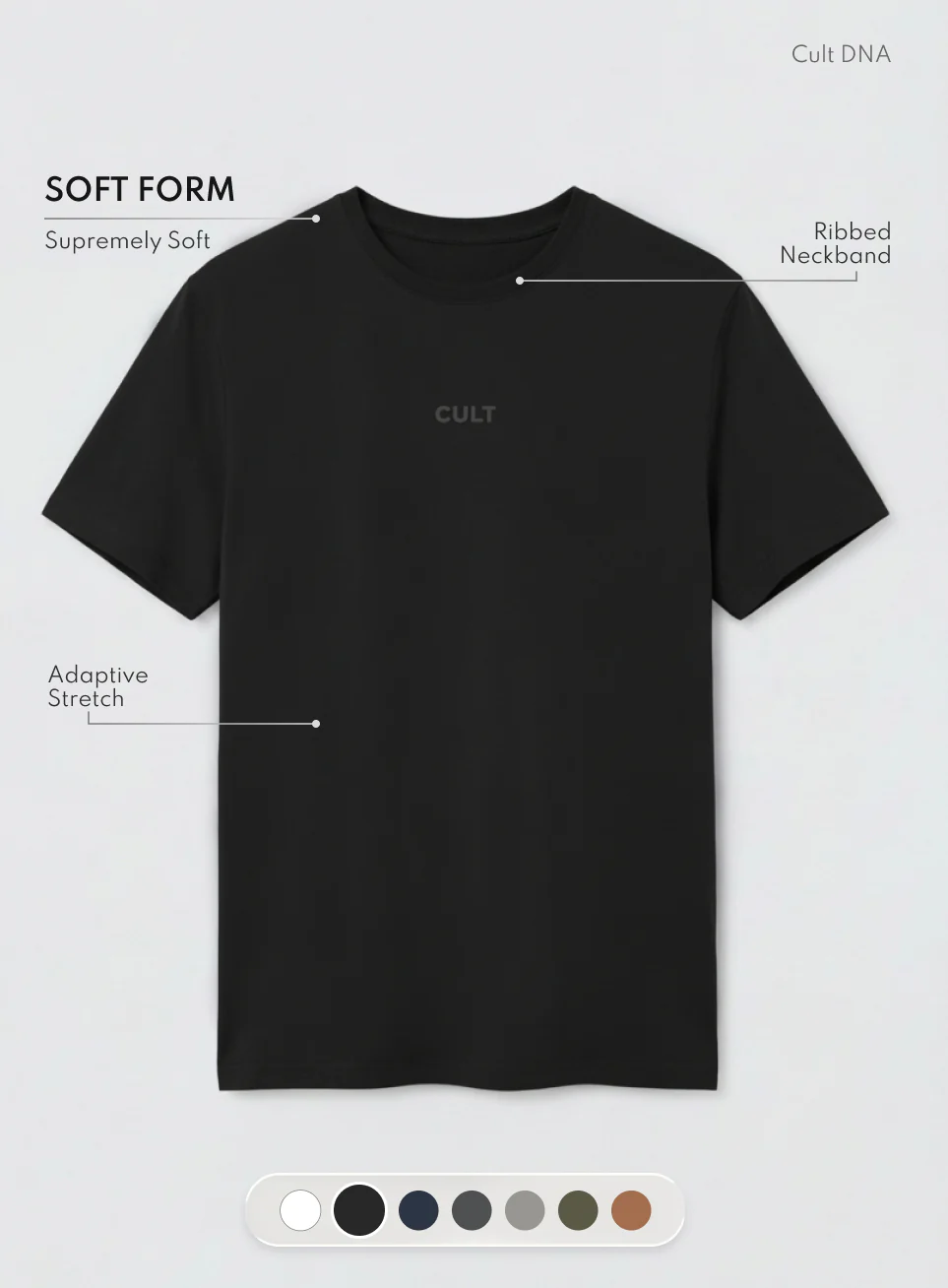 Men's Black Soft Form Classic T-shirt - Image 4