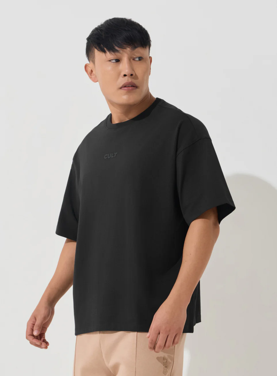 Men's Black Soft Form Oversized T-shirt - Image 5