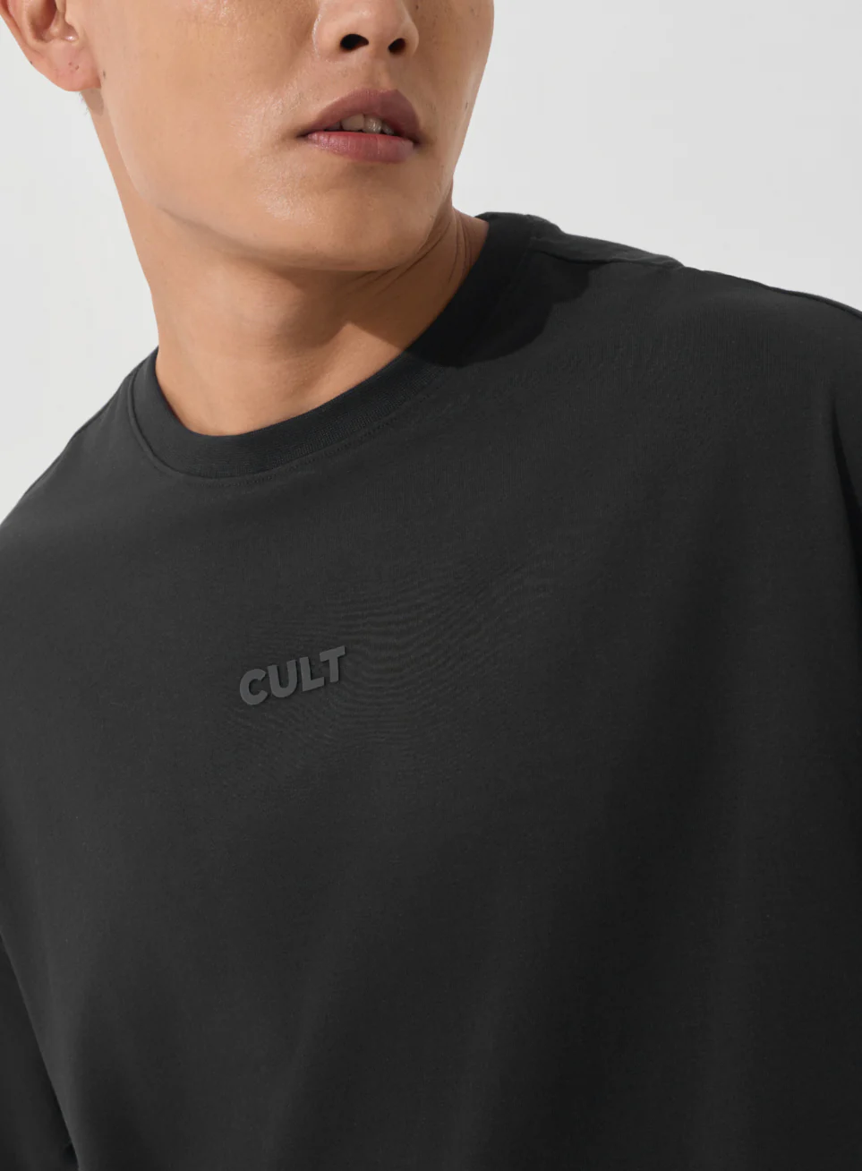 Men's Black Soft Form Oversized T-shirt - Image 7