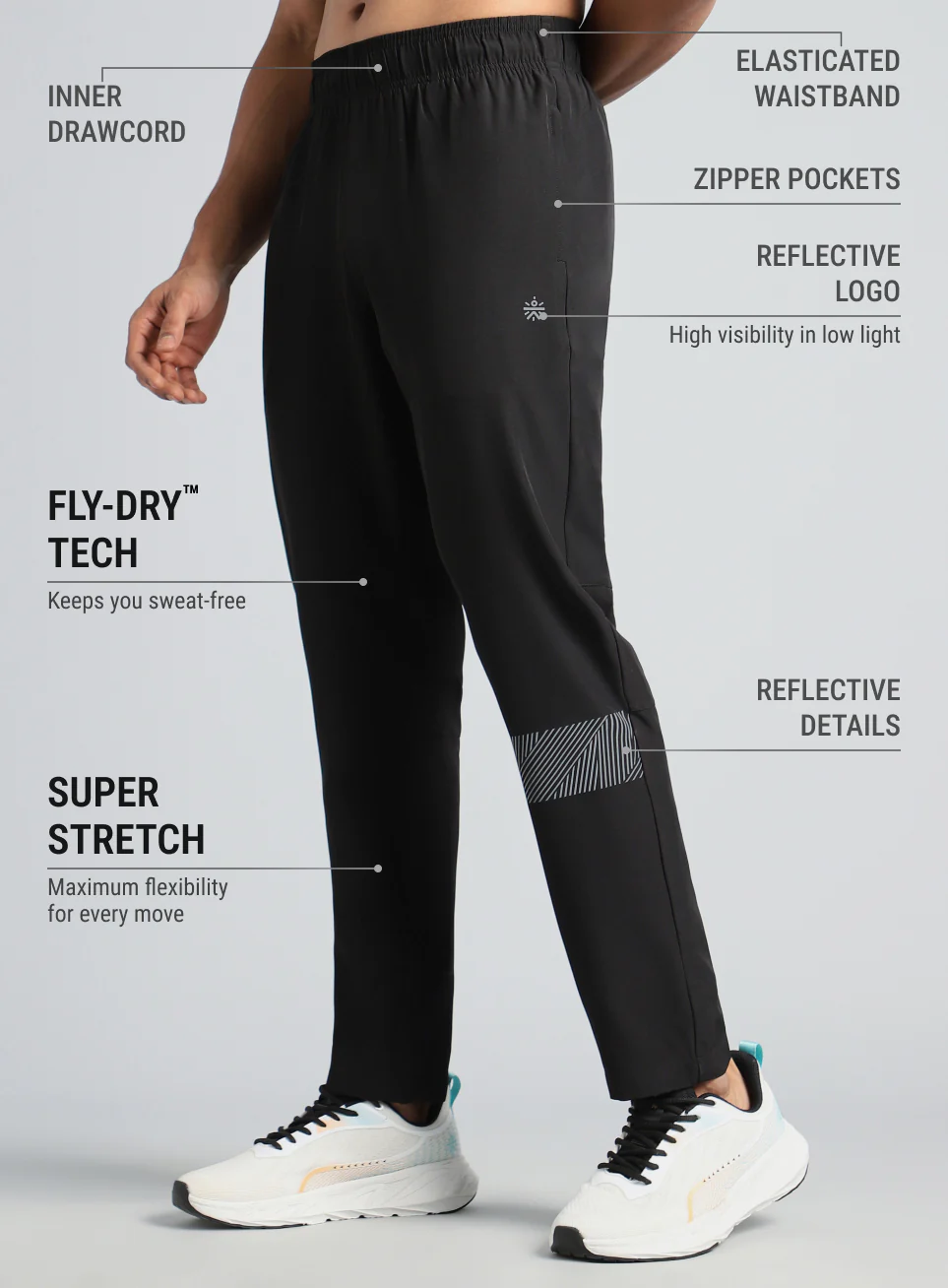 Men's Black Speed Run Trackpants - Image 5