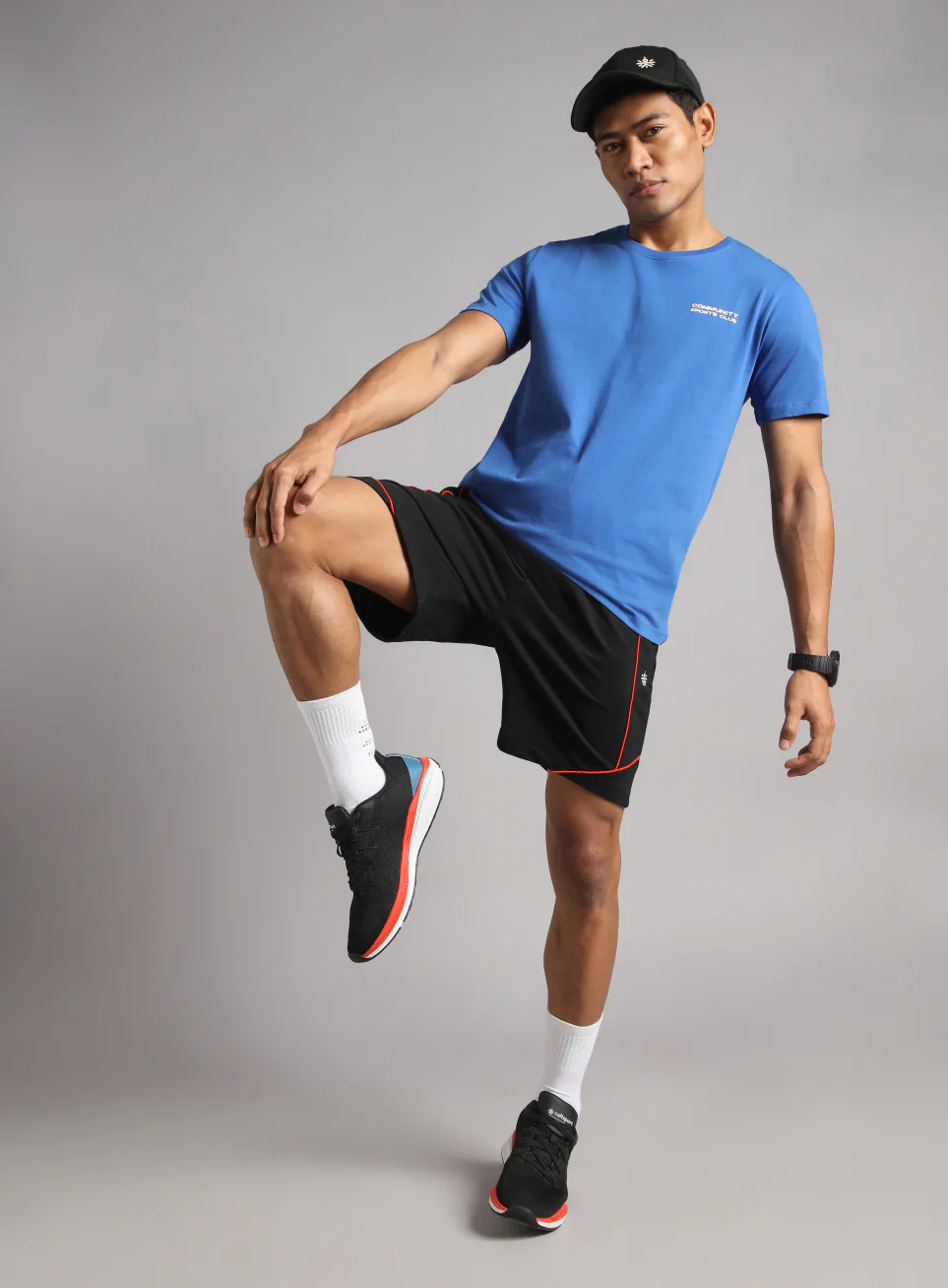 Men's Black Sports Club Shorts - Image 2