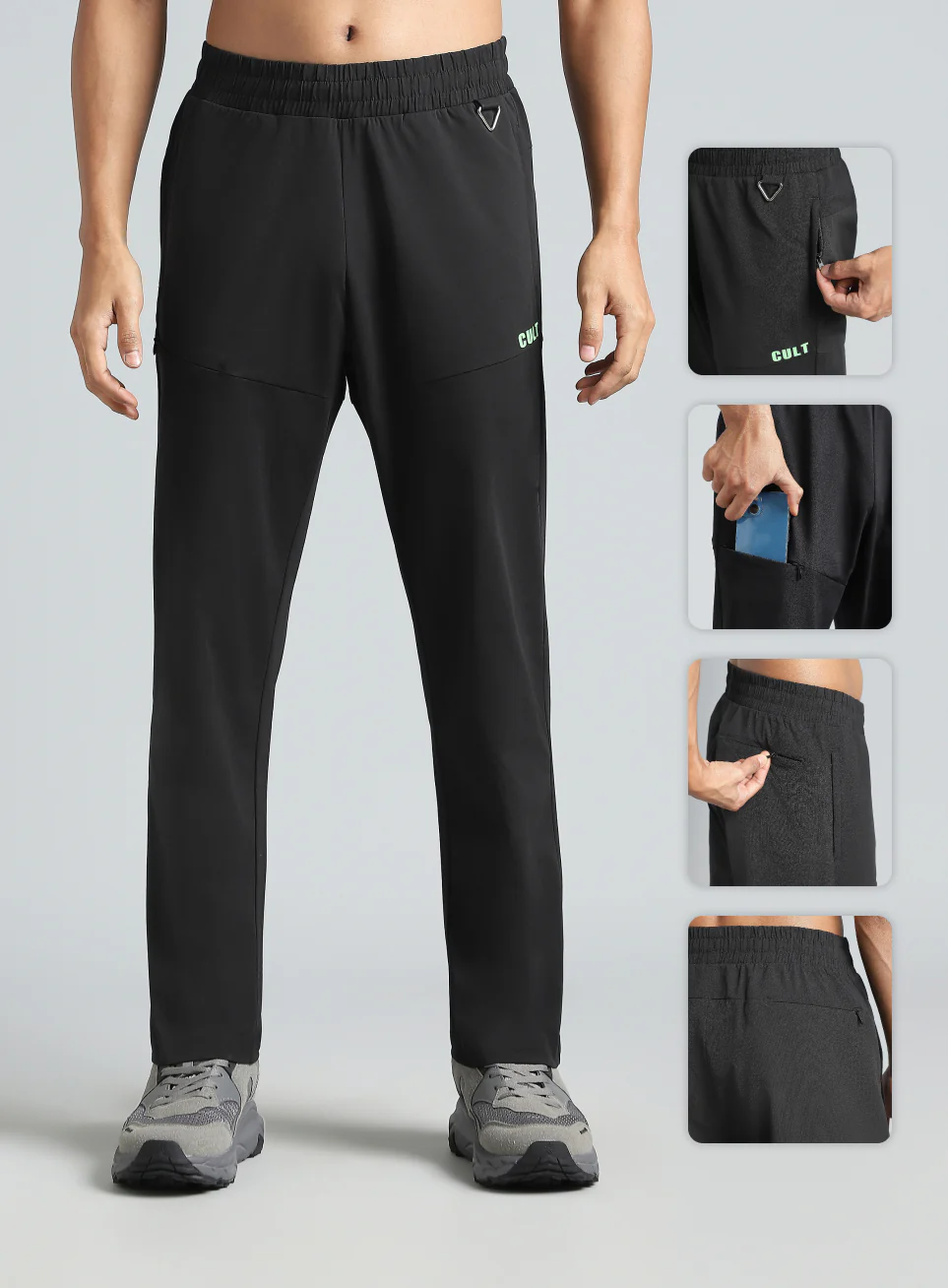 Men's Black Trail Blaze Outdoor Trackpants - Image 8