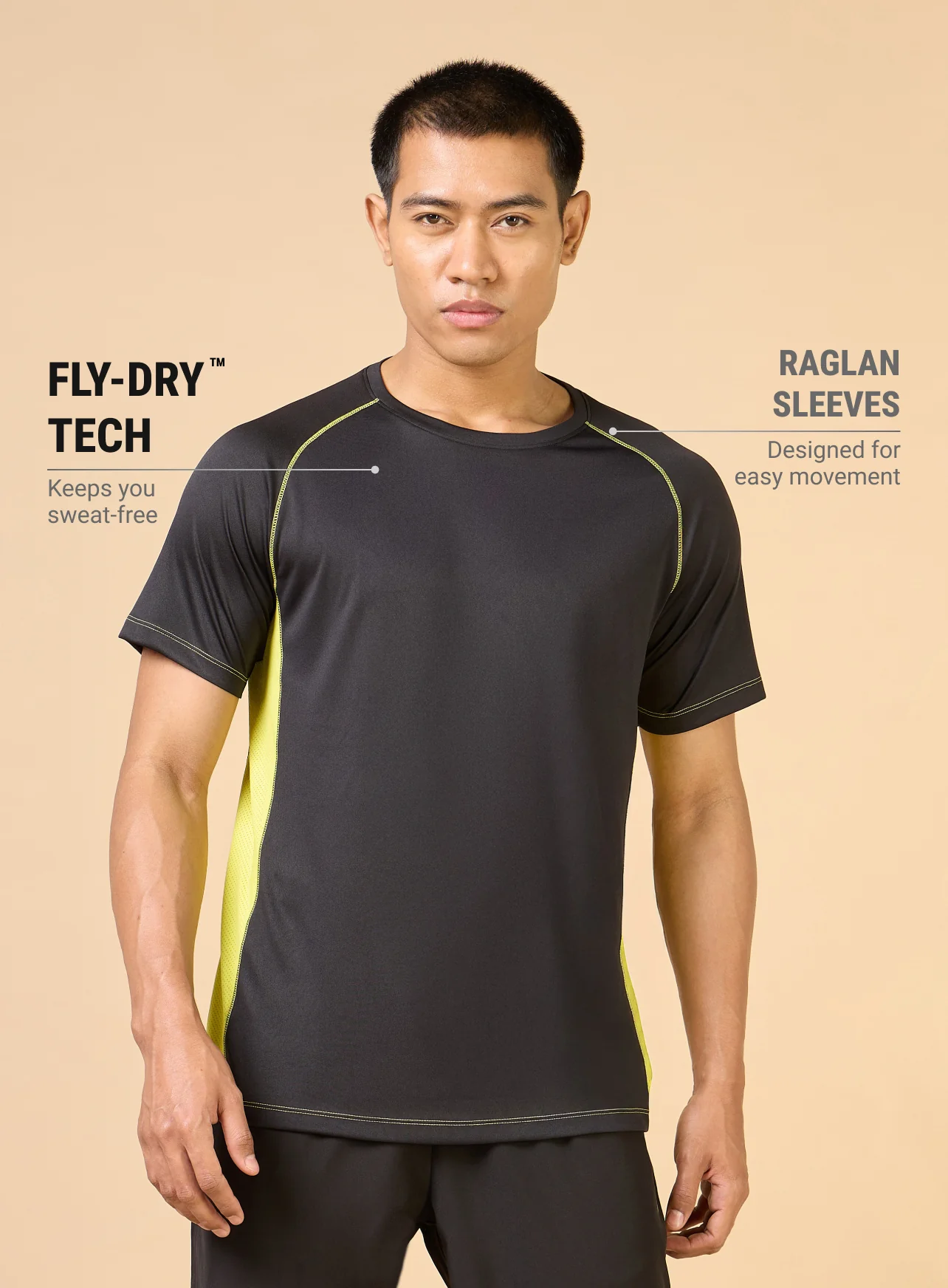 Men's Black Train All Sculpted T-shirt - Image 4