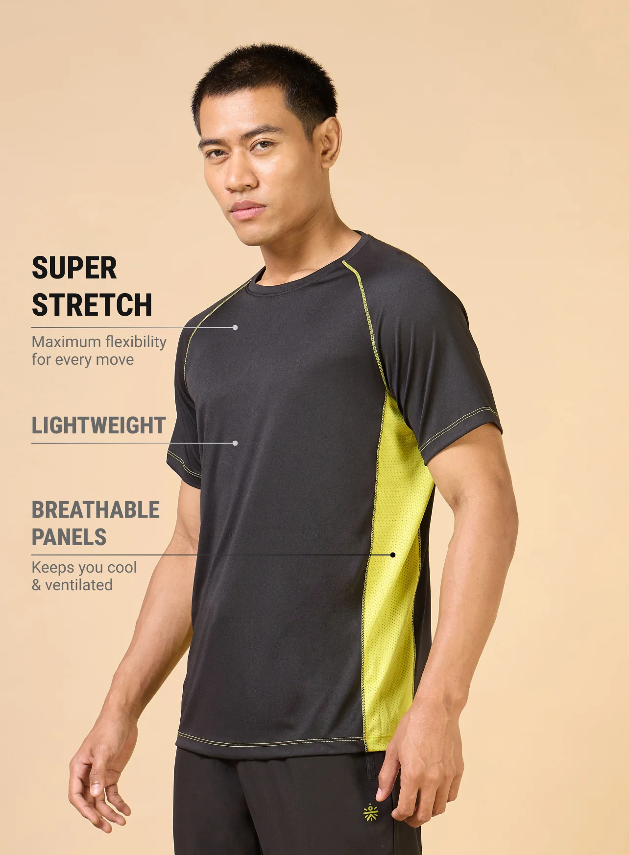 Men's Black Train All Sculpted T-shirt - Image 5
