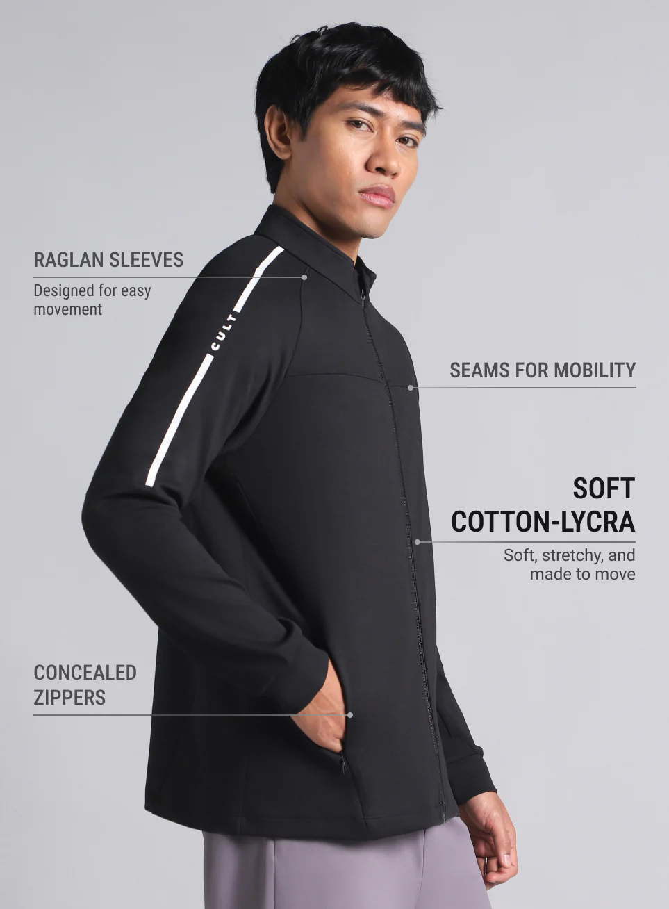 Men's Black Training Essential Mid Layer Jacket - Image 5