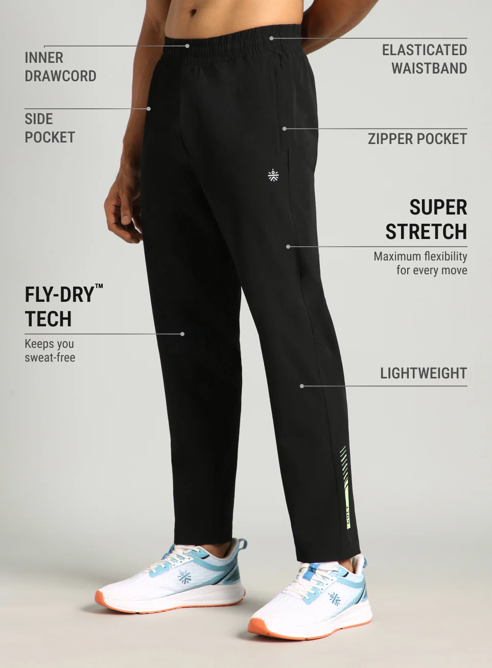 Men's Black Training Move Up Training Trackpants - Image 5