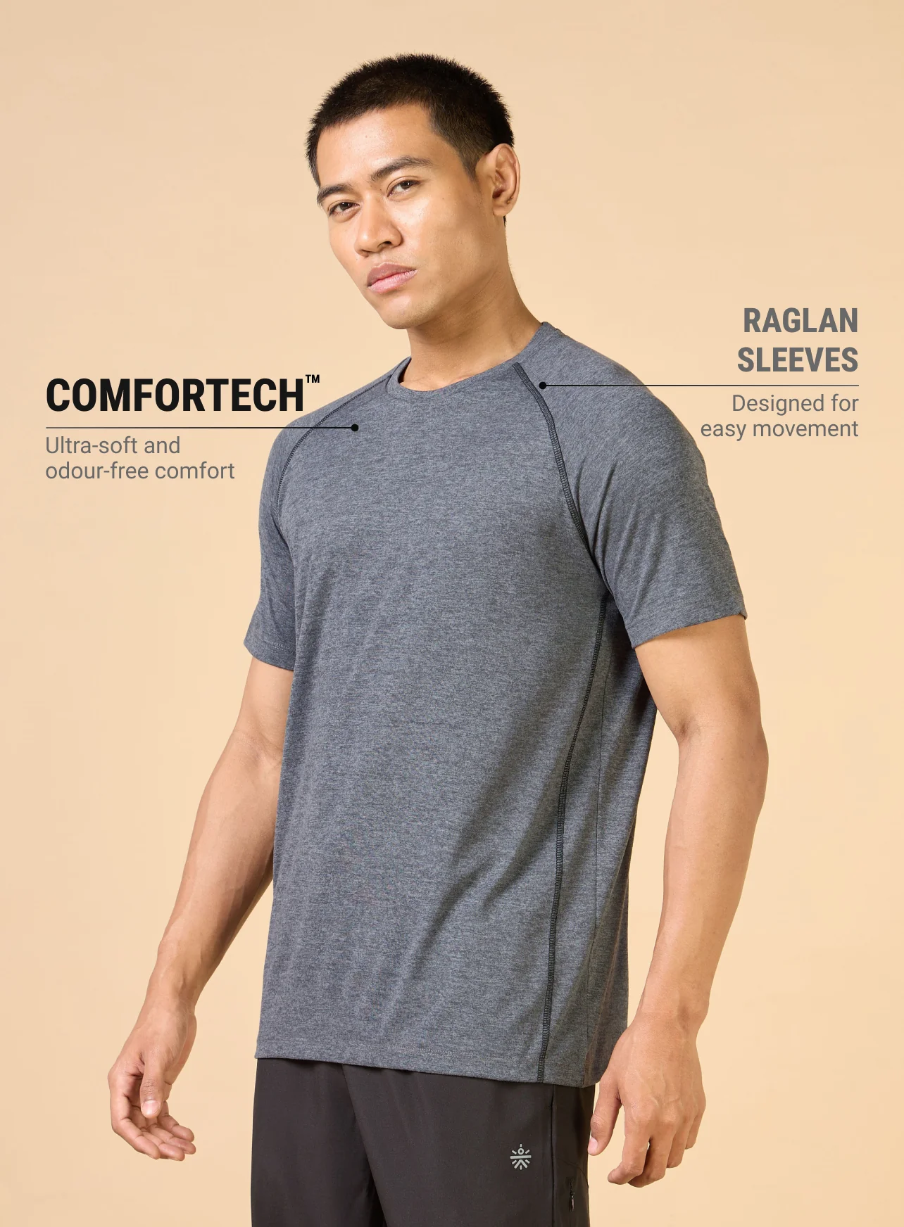 Men's Black Training Sculpted COMFORTech T-shirt - Image 5