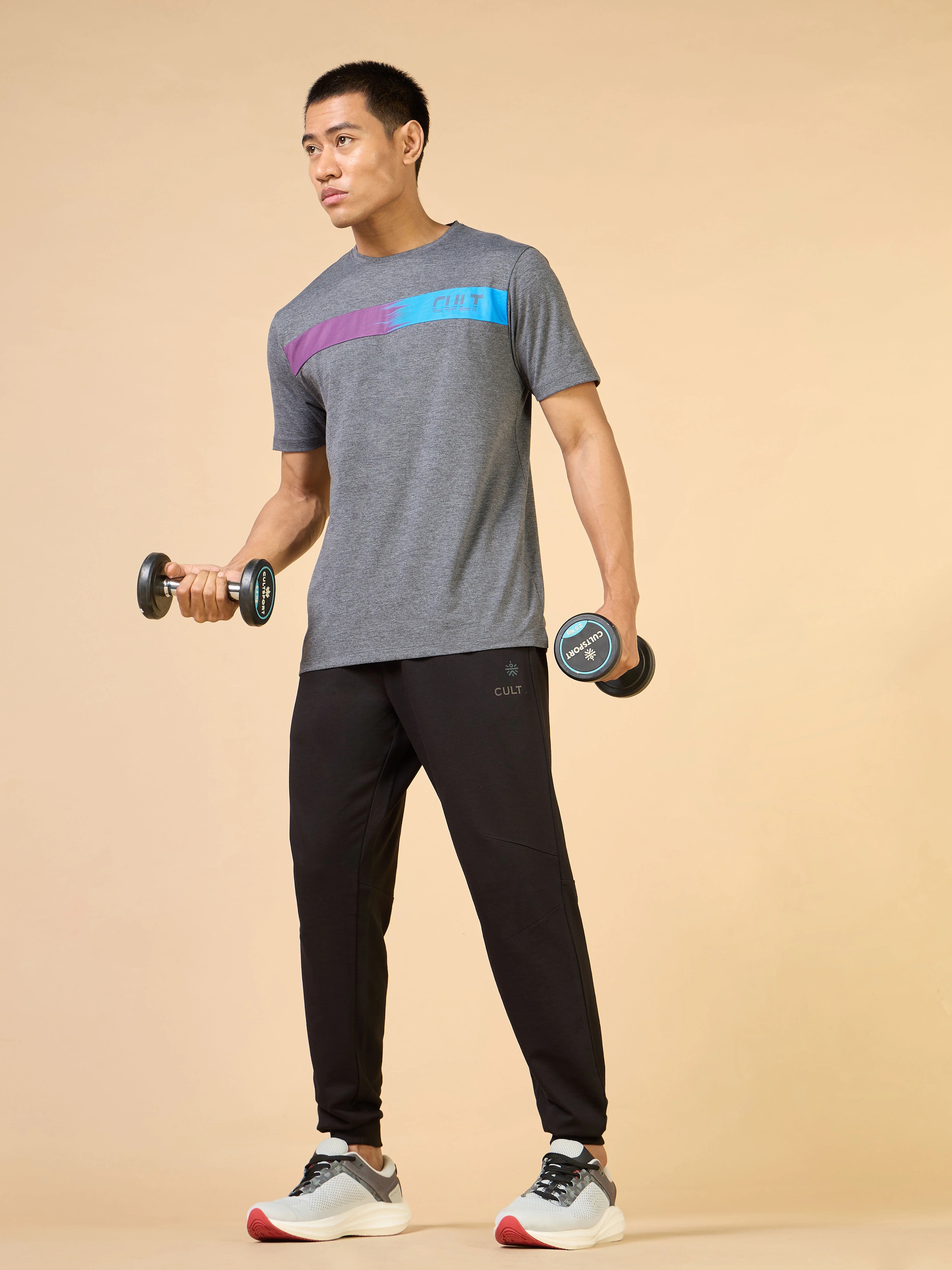 Men's Black Training Sculpted Joggers - Image 2