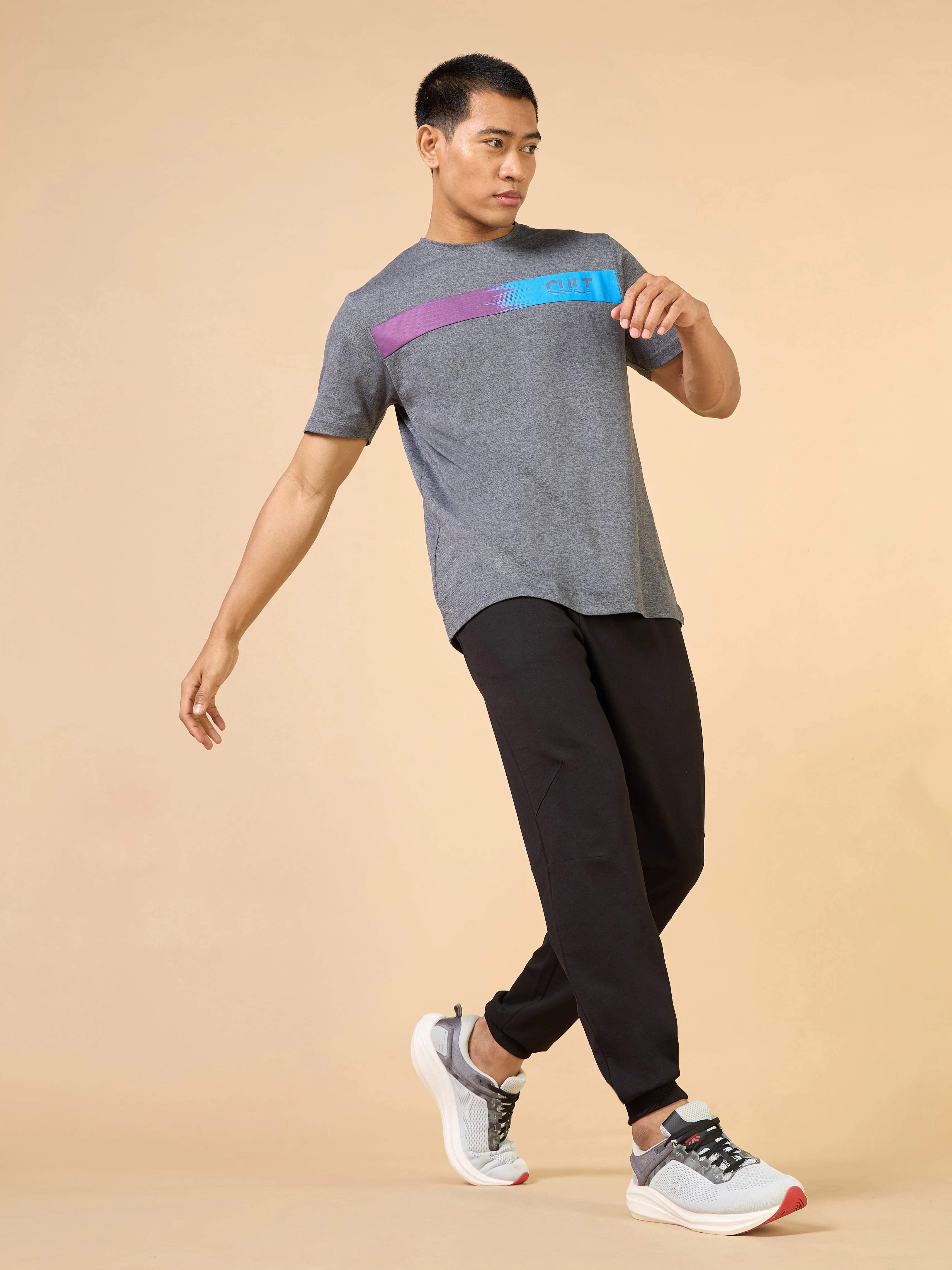 Men's Black Training Sculpted Joggers - Image 3