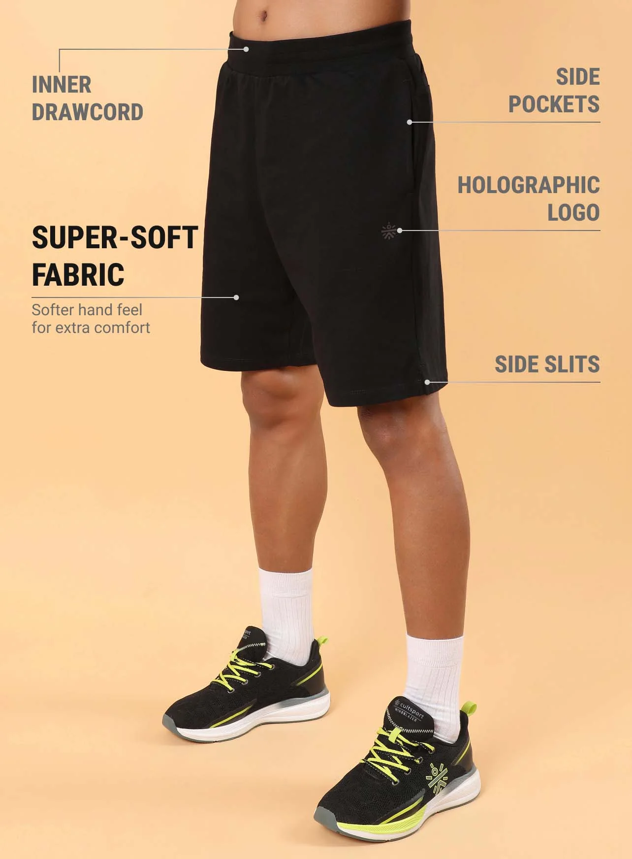 Men's Black Training Sculpted Shorts - Image 5
