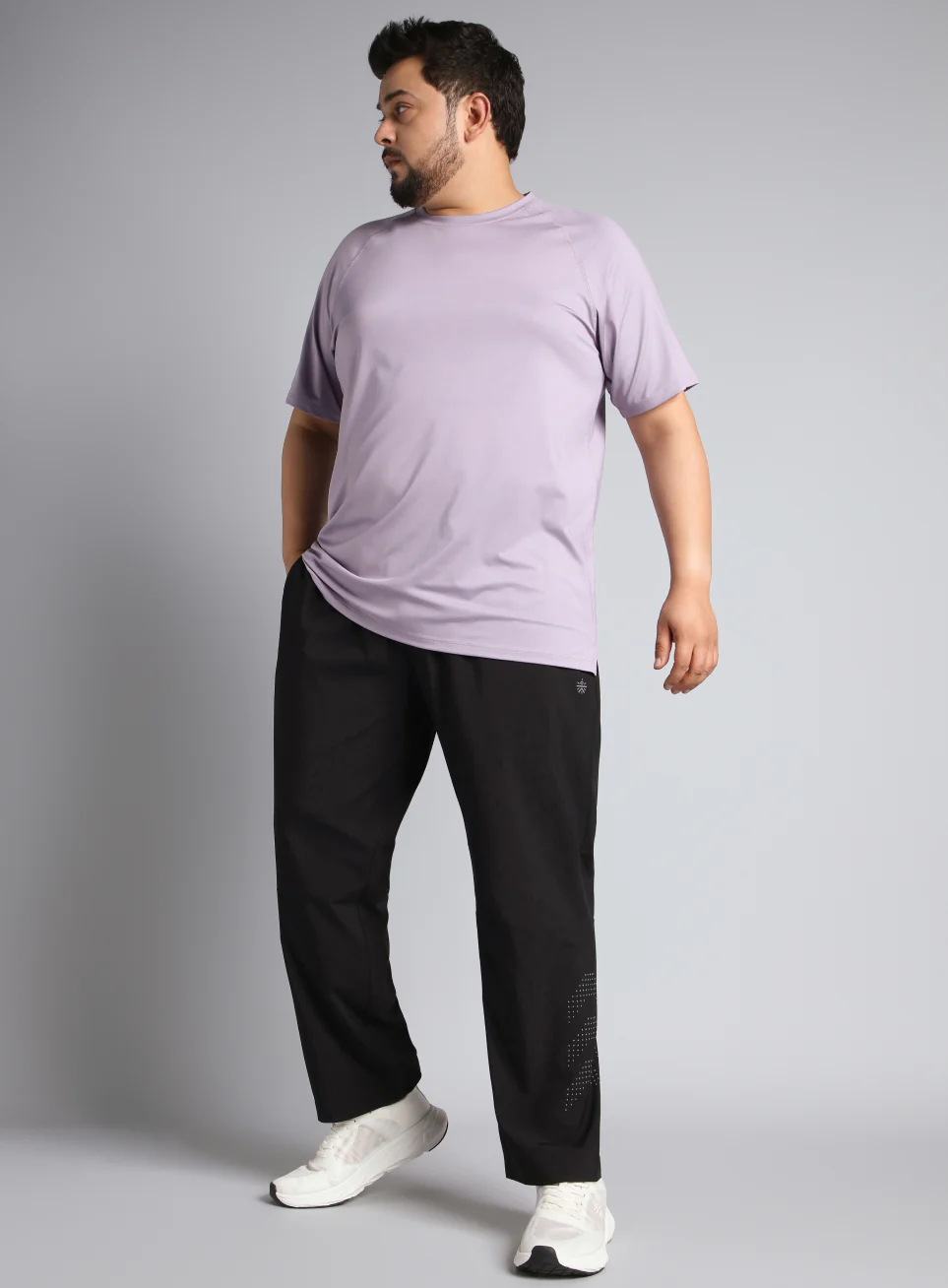 Men's Black Ultimate Running Plus Size Trackpants - Image 2